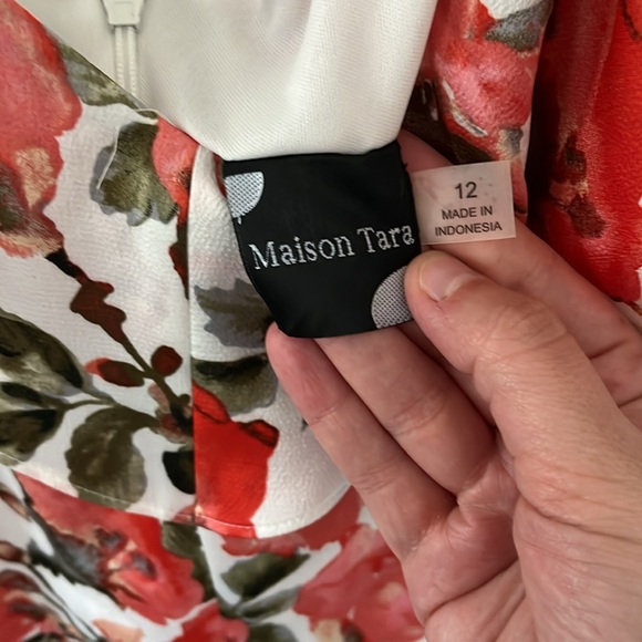 Floral printed cocktail dress size 12 - Picture 4 of 4